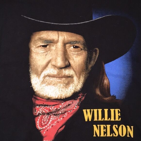 Black Willie Nelson Spring/Summer 2016 Summer Tour concert T shirt printed in TX - Picture 2 of 3